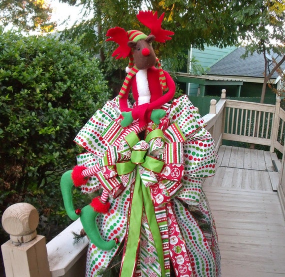 items similar to reindeer christmas tree topper whimsical items similar to reindeer christmas tree topper whimsical