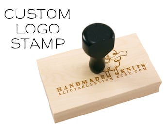 Large CUSTOM LOGO or TEXT Wood Stamp | custom logo stamp | Custom Wood Stamp for business, wedding, branding, event