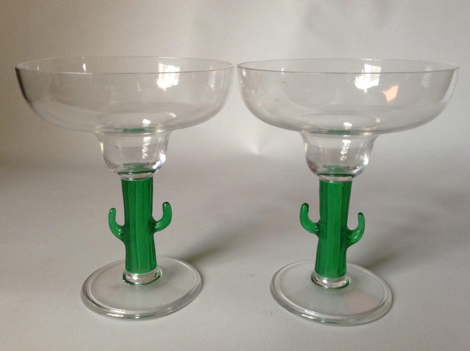 Plastic Margarita Cocktail Cactus Glasses by ThoughtfulVintage