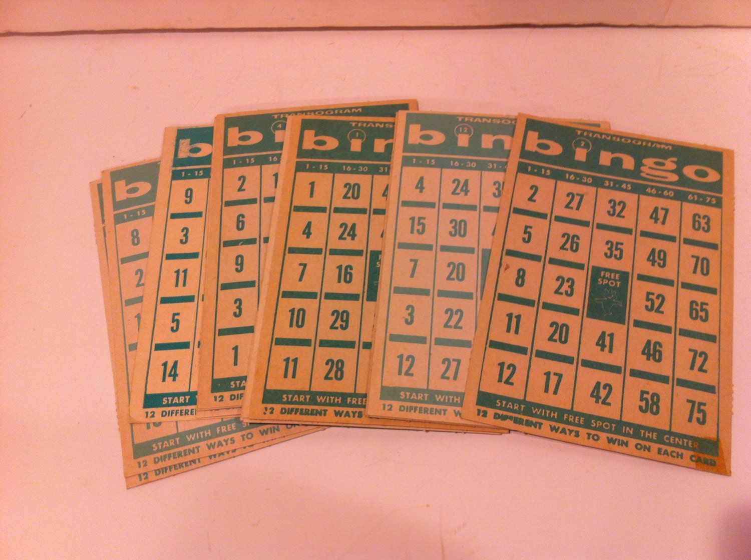 Set of 16 Vintage Bingo Cards by PoisonAppleVintage on Etsy