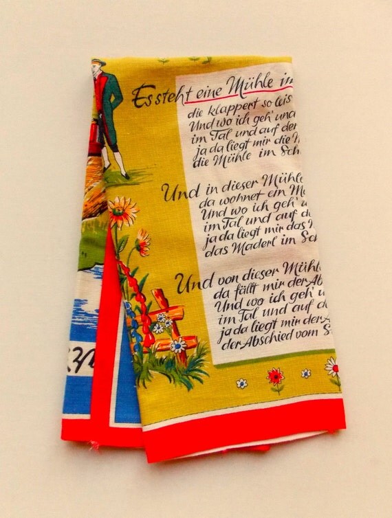 Vintage German Linen Tea Towel