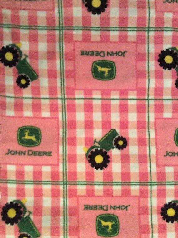 A John Deere Tractors Pink Camo With Logo by CountryCharmFabrics