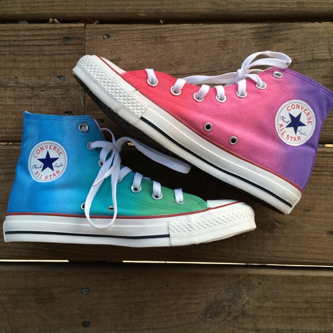 Tie Dye Pastel Converse High Top Shoes