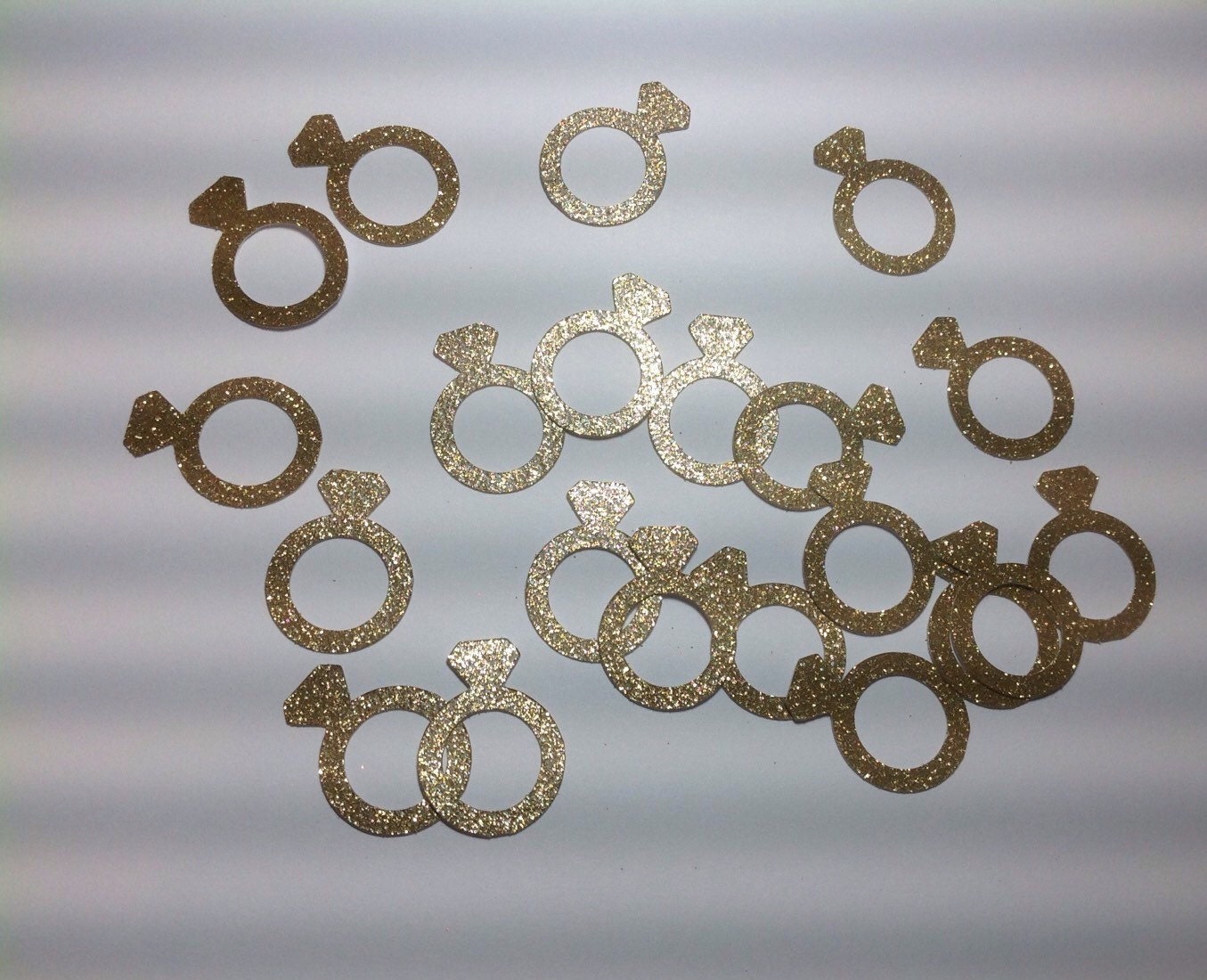 Gold Glitter Engagement Ring Confetti Engagement by RoselandHaven