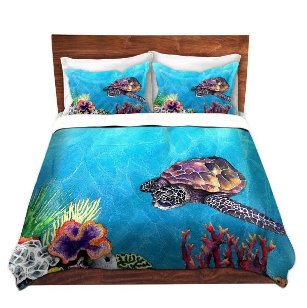 duvet set sea turtle painting nature modern bedding queen duvet set sea turtle painting nature modern bedding queen