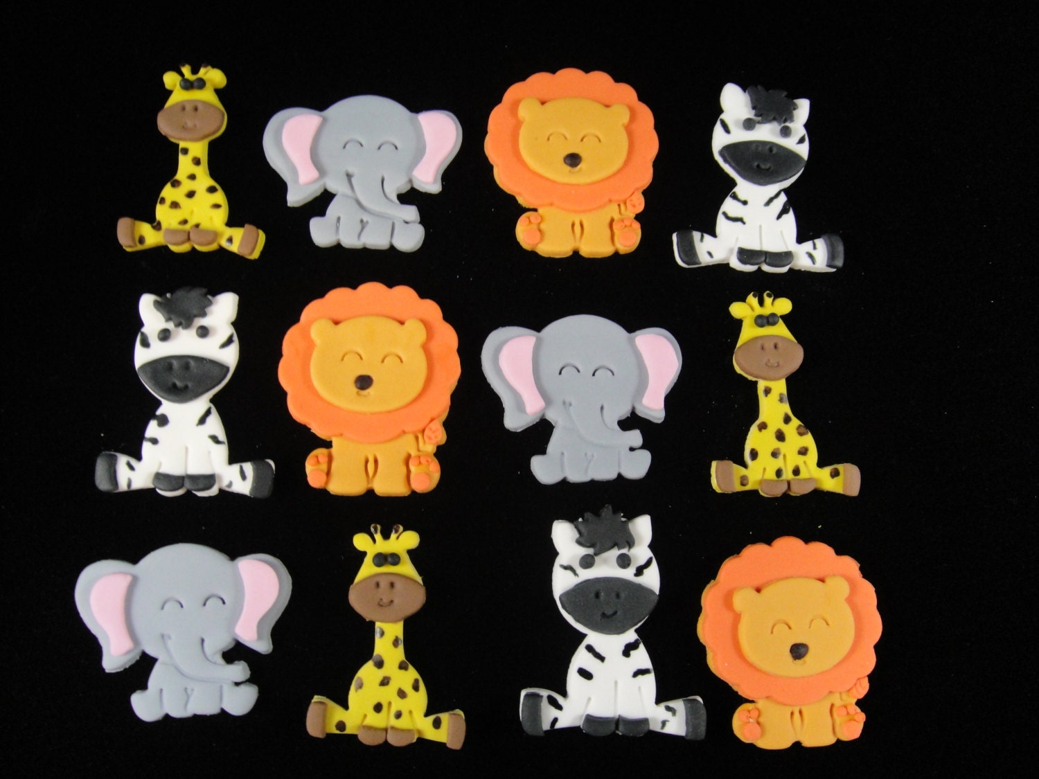 Edible Baby Safari Animal Cupcake Toppers Safari Party Baby