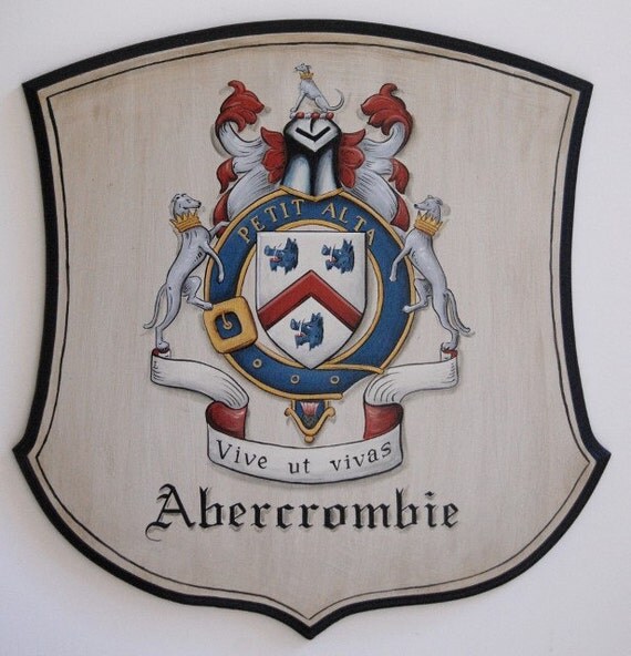 Family Crest Plaque Custom Coat of Arms 17 x 19 Old English