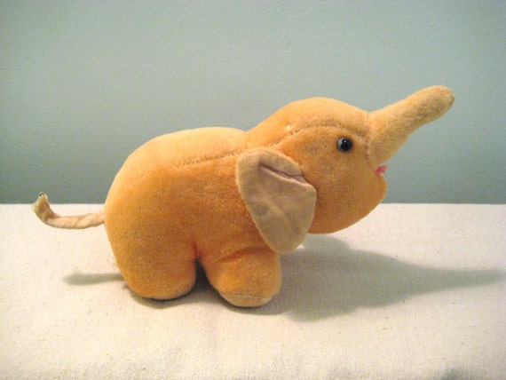 vintage elephant stuffed animal