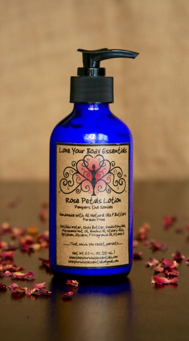 Rose scented lotion rose body lotion rose by LoveYourBodyEssentls