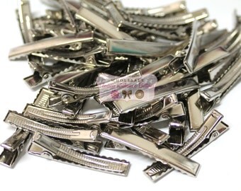 Alligator Hair Clips with teeth - 1 3/4" Hair Clips - Wholesale Alligator Clips - Hair Clips for Bows - Set of 25