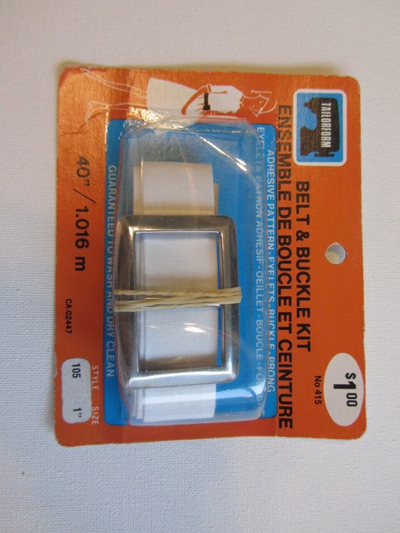 Vintage Self Cover Belt Buckle Kit Tailorform 40 inch/1.016m
