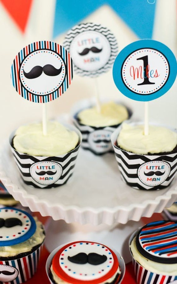 Little Man Party - Cupcake Toppers Il_570xn