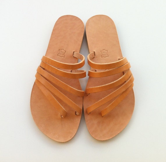 ... en cuir, Sandales femme, sandales laniÃ¨res, sandales grecques