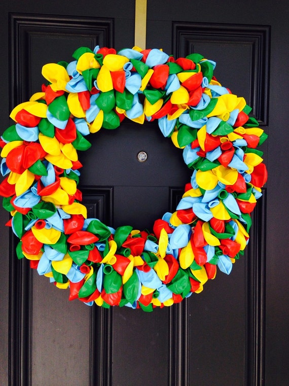 BIRTHDAY BALLOON WREATH-Birthday Wreath-Party Decoration-Door