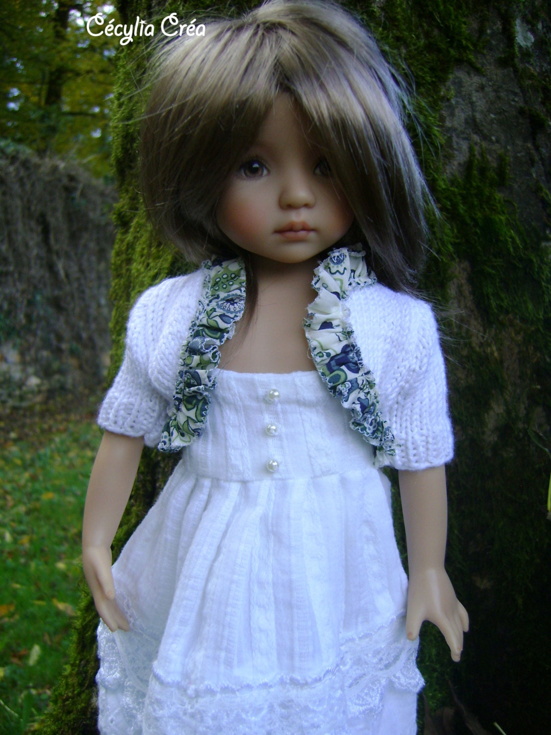 81. French and english knitting pattern PDF bolero for