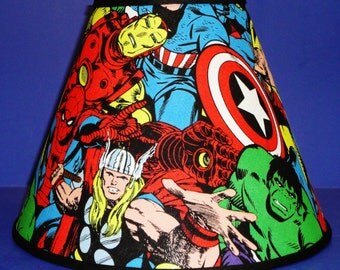 Marvel Heroes Captain America Hulk Comic Lamp Shade