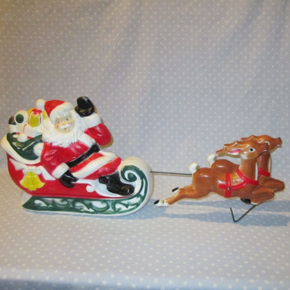 sale vintage lighted plastic blow mold christmas by peapickins sale vintage lighted plastic blow mold christmas by peapickins