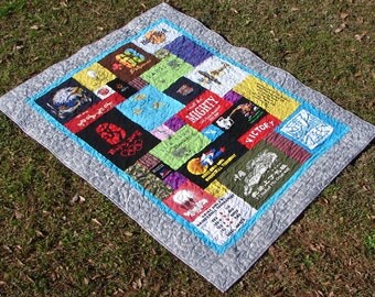 Mosaic Style T-shirt Quilt Made to Order Non-traditional