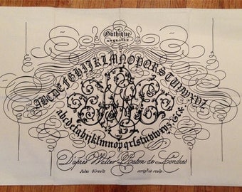 Cotton Canvas "Gothique" Floor Mat