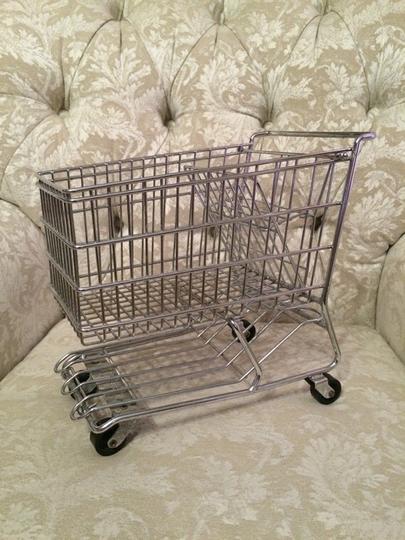 WEEK SALE Vintage Grocery Cart Kitchen Fruit Basket. by AspenRidge