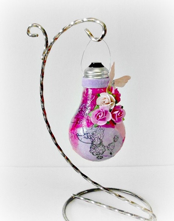 Glass Ornament Light Bulb Ornament Glass Art Eco Friendly