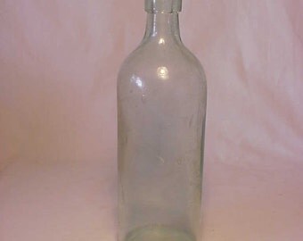 c1890s Dr. S.B.H. & Co. PR., Cork Top Aqua Glass Medicine bottle, Wedding Decor or Movie Prop, Drug Store Decor, No. 1