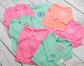 Monogrammed Jacket- Monogrammed Hoodie- Embroidered Jacket- Infant, Toddler, Girls Jacket
