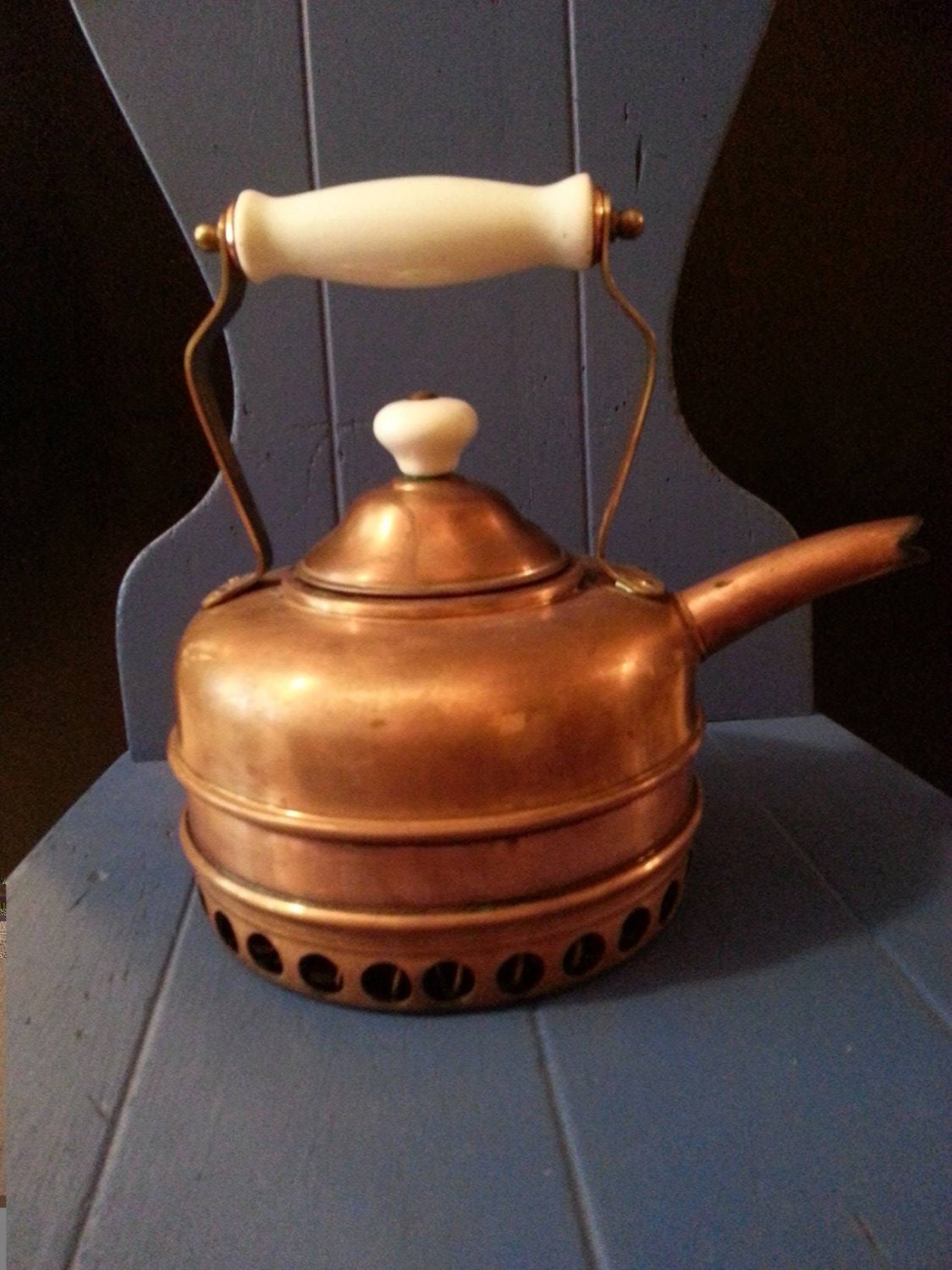 Vintage Korean copper tea pot