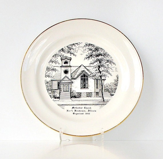 50% OFF Collectors Plate Methodist Church North by retrogroovie