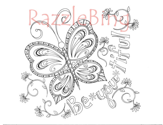 Intricate Butterfly Coloring Pages Zentangle Coloring Pages