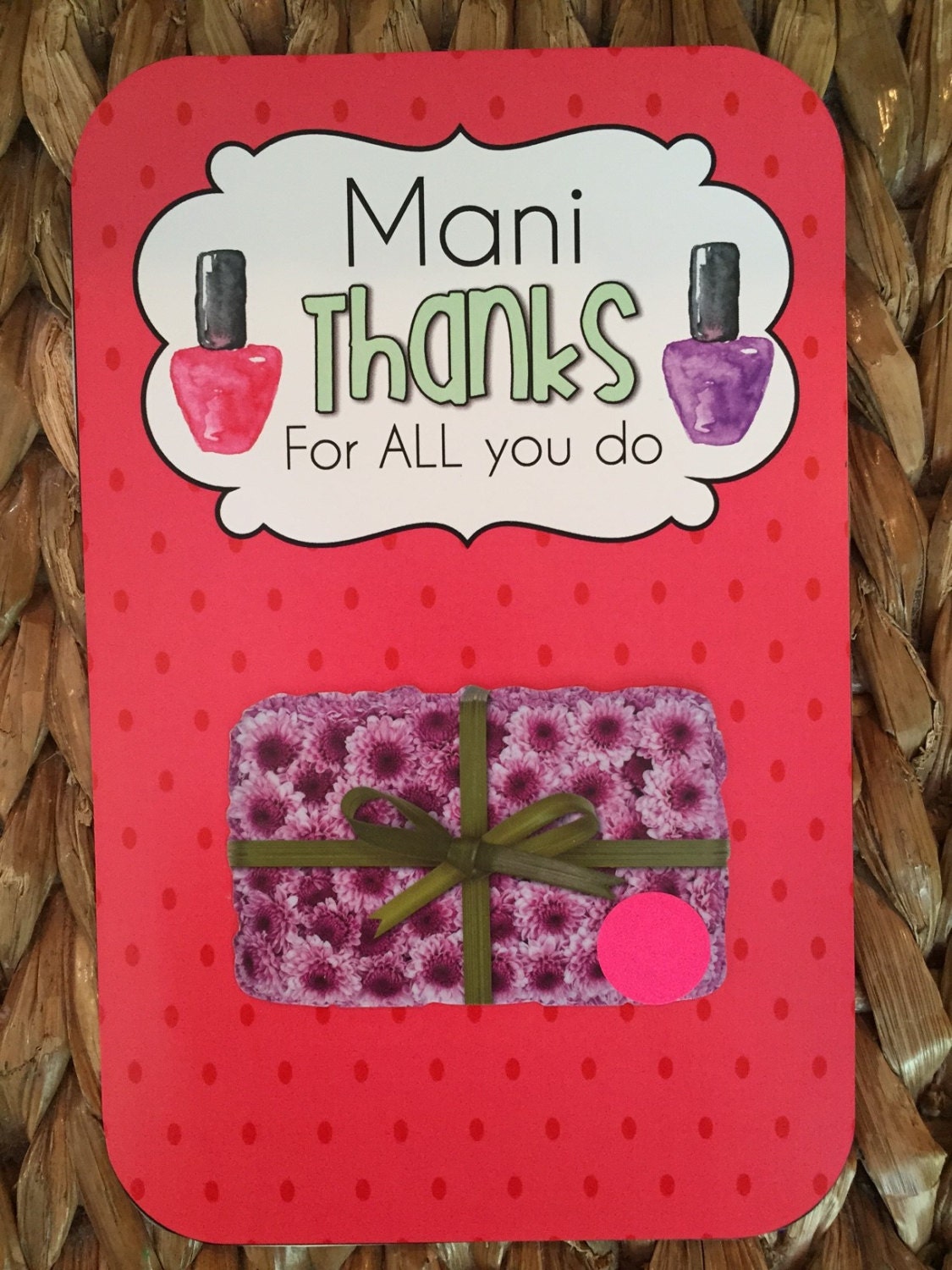 Mani Thanks for all you do Printable Teacher