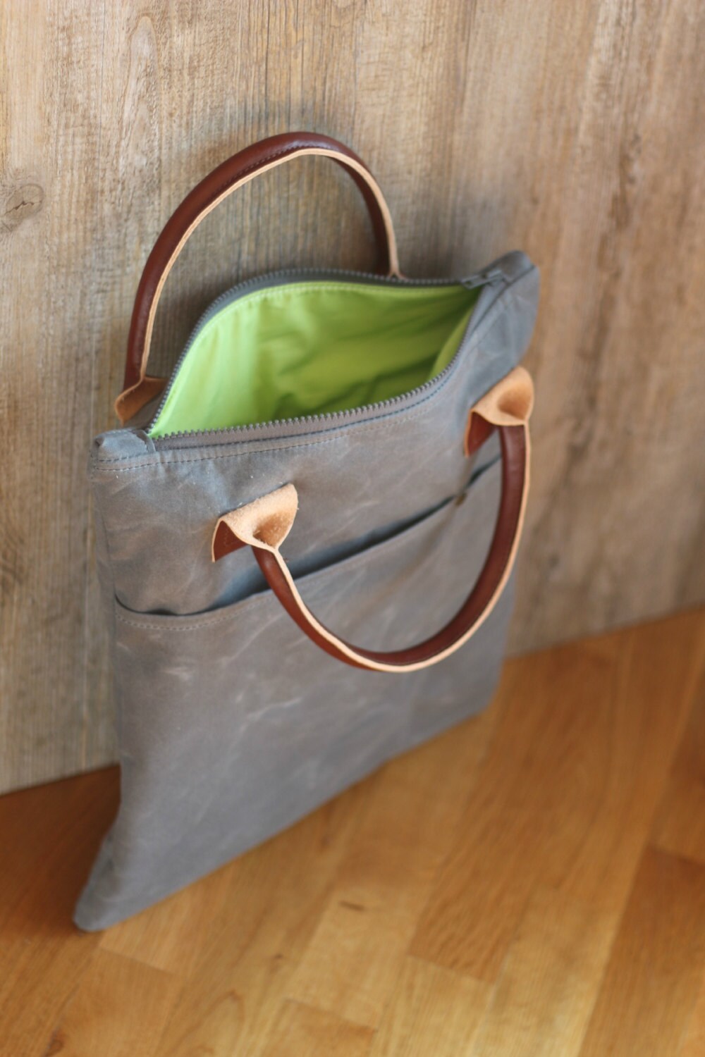 Waxed canvas bag waxed cotton bag computer bag computer