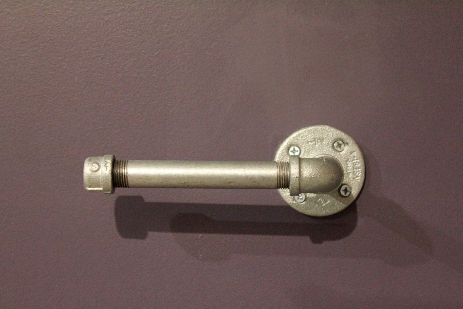 Industrial iron or galvanized toilet paper holder