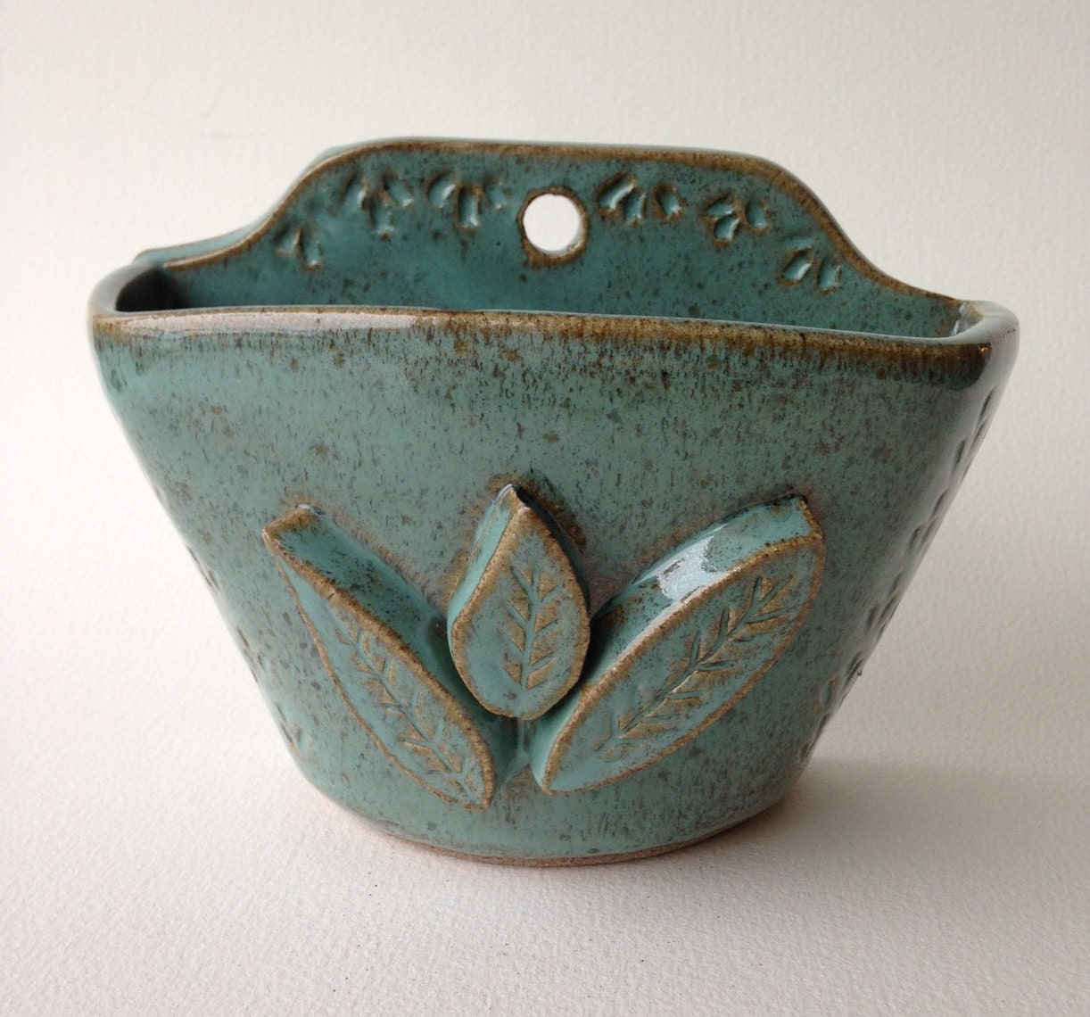hanging stoneware pottery wall planter pocket vase on hanging stoneware pottery wall planter pocket vase on