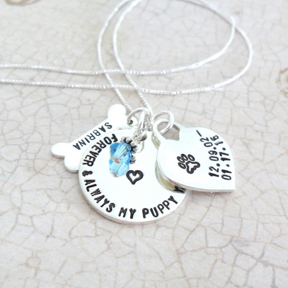 Pet Memorial Jewelry Pet Remembrance Jewelry Dog Jewelry