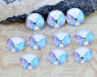 Circle Charm butterfly Handmade photo glass cabochon dome bead 10mm 12mm 14mm16mm 18mm 20mm 22mm 25mm 30mm Ear Ring Bracelet Necklace