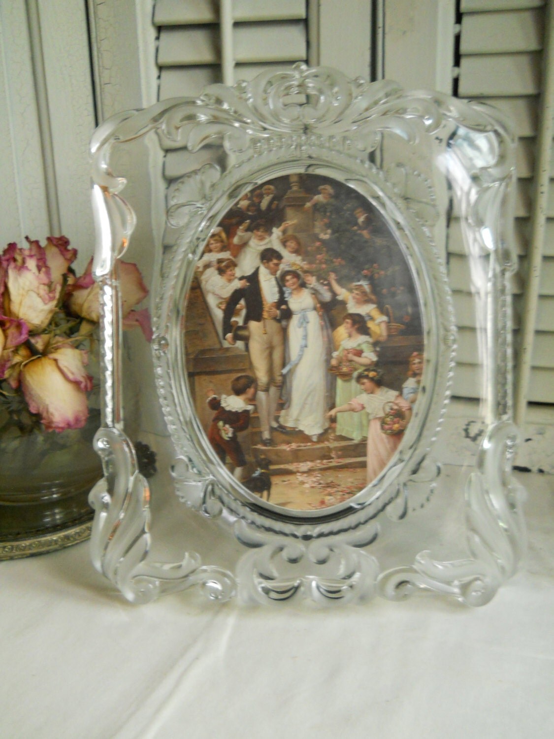 Solid Glass Frame With Vintage Print THE by VintagePackratQueen