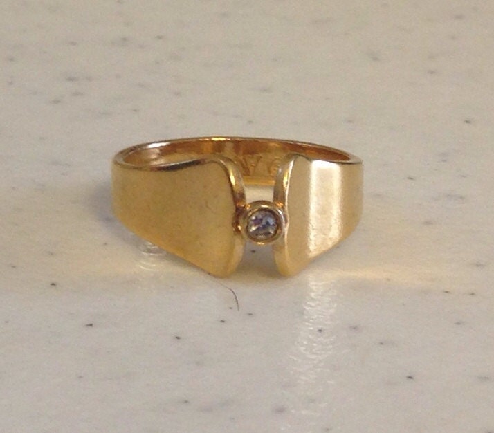 Vintage Gold Avon Faux Diamond Ring U.S. Ring Size 6