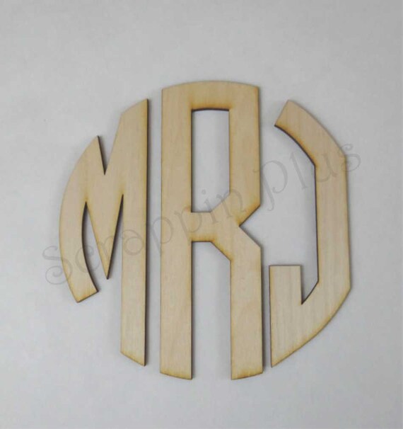 Peel and Stick Circle Cut Wooden Letters