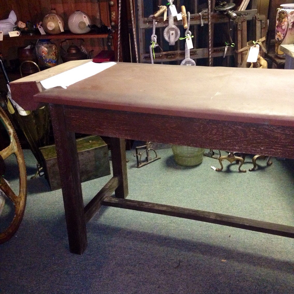 Vintage medical surgical oddity exam room table OBGYN by Verbayna
