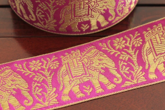 1 Yard Decorative Fabric Trim-Lilac Purple Wide Woven Ribbon