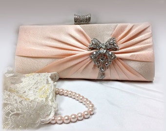 blush pink wedding bag