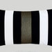 Decorative Pillow Case Striped Black-White Cotton fabric