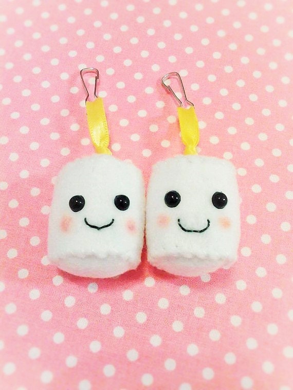 Felt Marshmallow Key Chain Marshmallow Ornament