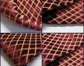 Kravet Couture - Upholstery fabric- Garnet-Diamond-pc-25inchx36inch- Luxury Fabric -Velvet