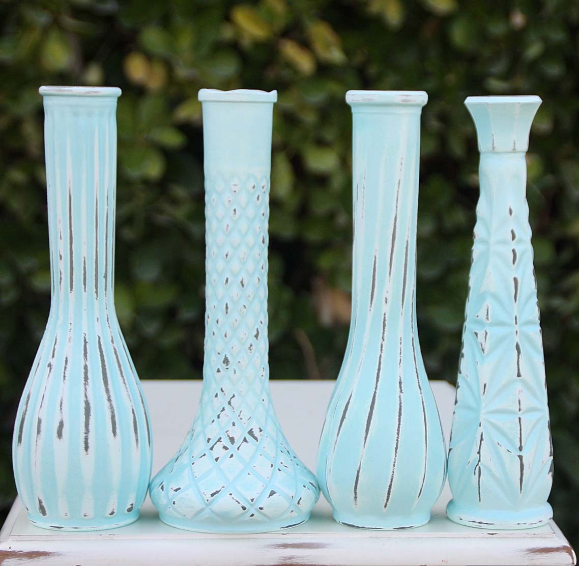 aqua blue vase shabby chic vintage bud vase by redeggboutique aqua blue vase shabby chic vintage bud vase by redeggboutique
