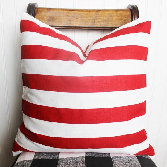 Red White Stripe Christmas Pillow Cover Red Stripe Pillow