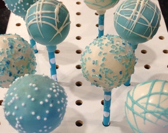 Items similar to Tiffany Blue and White Cake Pops on Etsy