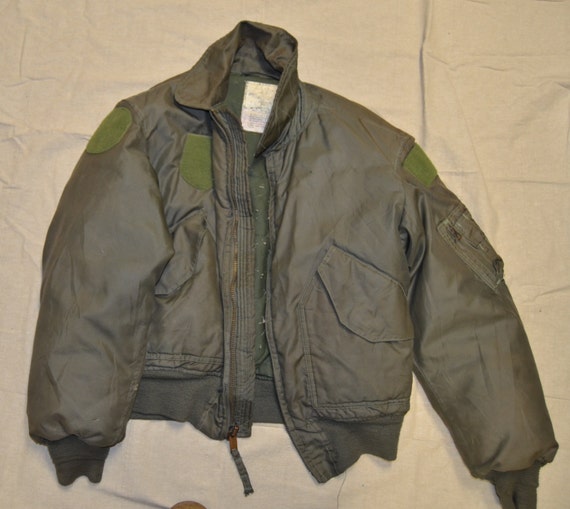 Vintage 80s Military Bomber Jacket by GoSecondhand on Etsy