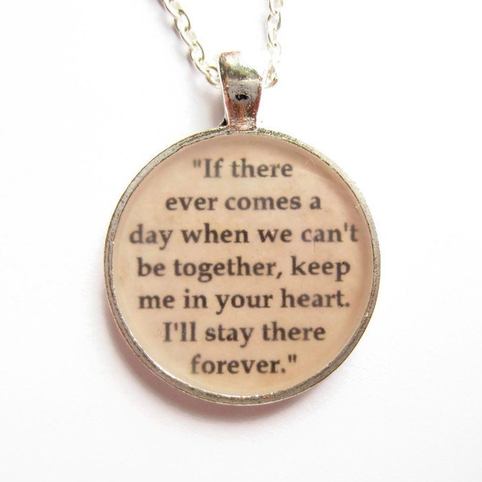 Winnie the Pooh Quote Necklace Quotation Jewelry by BecauseofAnnie